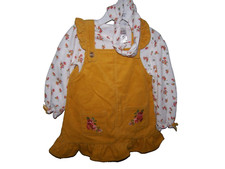 Nicole Miller Girls 3 Piece Outfit Corduroy/Thermal Floral Design Size 24M NWT