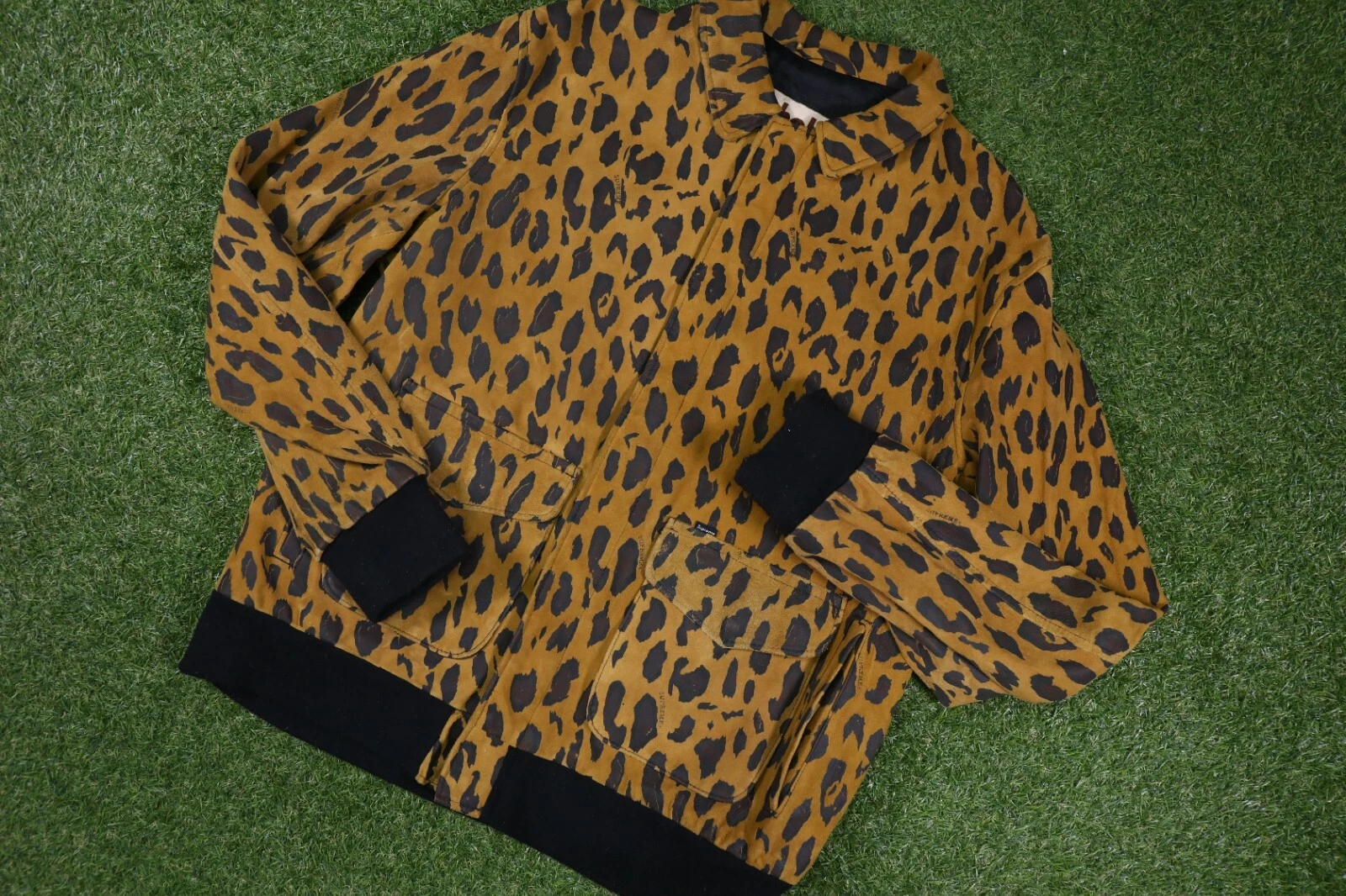 Veste guépard SS18 Supreme x Schott daim A 2 taille XL