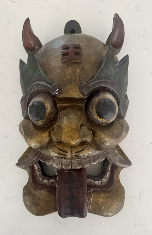 Vintage Japanese Hand carved Mask