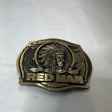 Vintage 1988 Limited Edition Redman Chewing Tobacco Belt Buckle Made in the USA