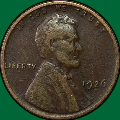 1926-D Lincoln Wheat Cent Very Fine VF Coin #37603
