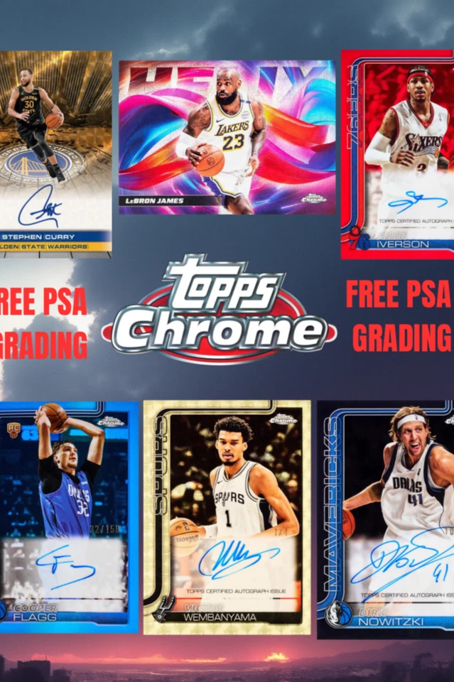 FREE PSA GRADING ! DELIGHT NBA TOPPS CHROME BASKETBALL RELEASE DAY