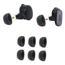 Memory Foam Replacement Earbud Tips for Bose Assorted S/M/L Black