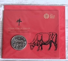 2021 Lunar Year of the Ox £5 Five Pound Coin Royal Mint Pack BUNC Sealed 