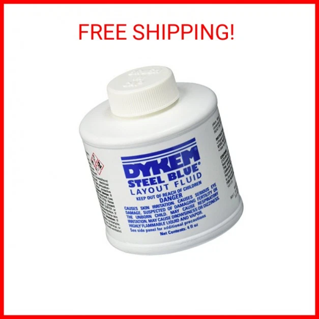 Dykem 80300 Fluido de Diseño Azul Acero, Cepillo en Tapa (4 Oz) Foto 2 de 2