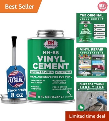 Vinyl Cement 8 oz - Vinyl Adhesive, Cement Glue, Industrial Contact Cement fo...