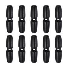 10pcs Wooden Toggle Buttons 55mm Single Hole Olive Sewing Button, Black