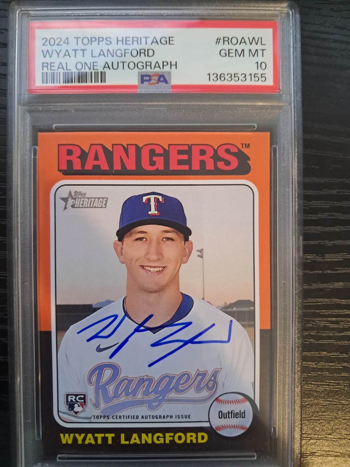 2024 Topps Heritage High Number - Real One Autographs Wyatt Langford #ROA-WL