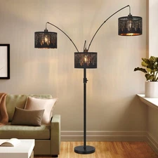Dimmable Floor Lamp-3 Lights Arc Floor Lamps for Living Room,Modern Tall Stan...