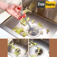 160cm Drain Cleaner Snake Pipe Sink Unblocker Hair Clog Remover Kitchen Tool UK