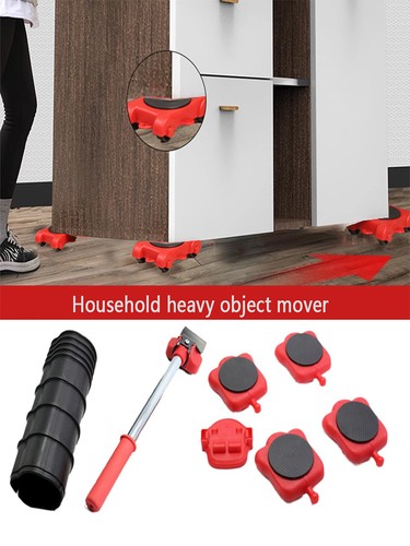 4Pcs Moving Dolly Furniture Mover Moving Tool with Caster & Lifter for Furnitur☽ - Picture 17 of 19