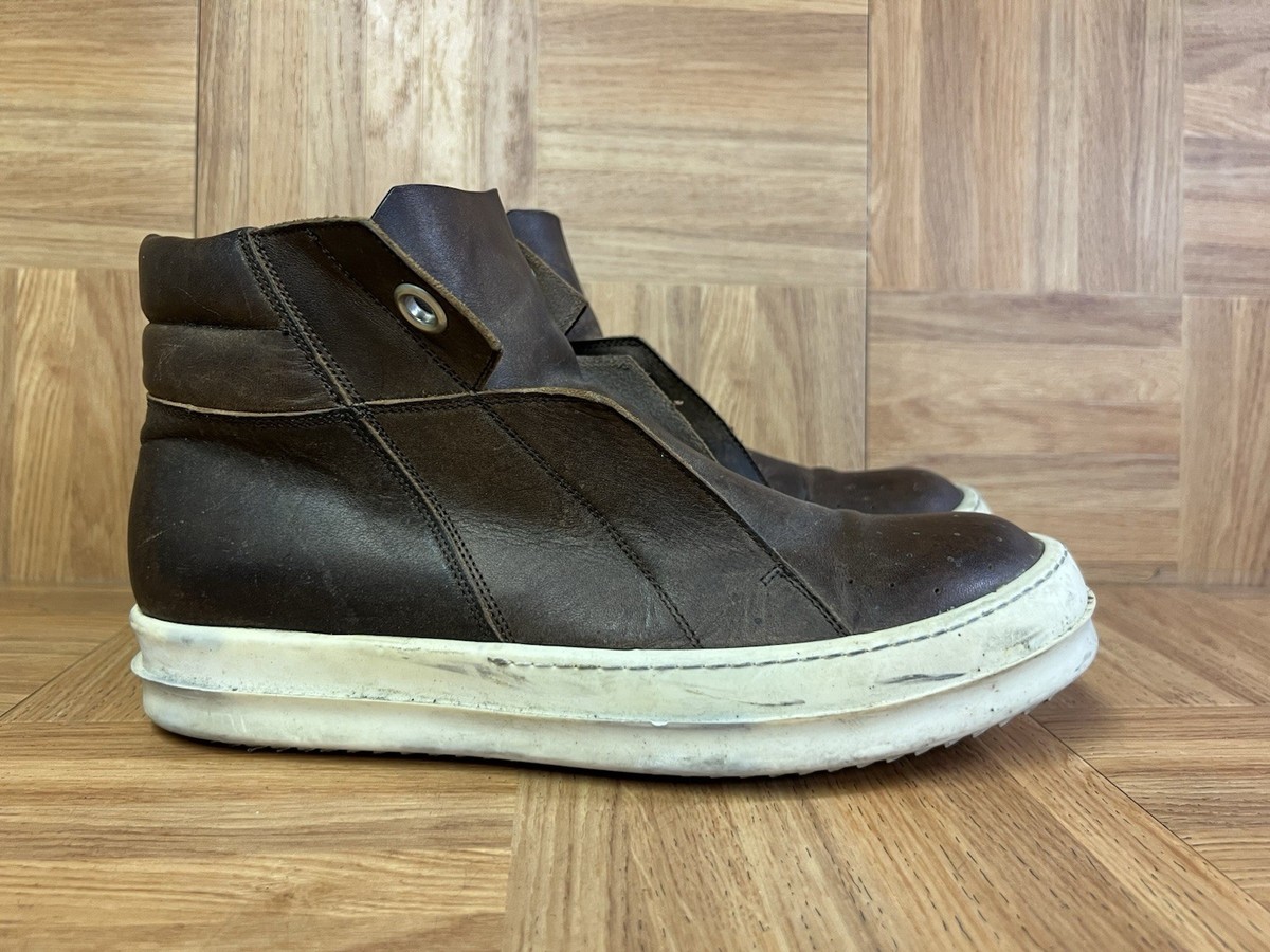 Men's Sz 40 - Rick Owens Island Dunk Leather Slip On