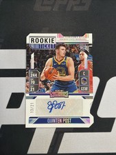 2024-25 Panini Silhouette Basketball Quinten Post Rookie Ticket Auto /21 Diecut