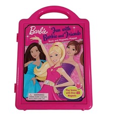 Barbie Magnetic Playset Dolls Accessories Book Scene Cards Travel Kit AS IS