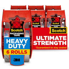 Scotch Heavy Duty Shipping Packing Tape, Clear, Packing Tape for Moving Boxes an