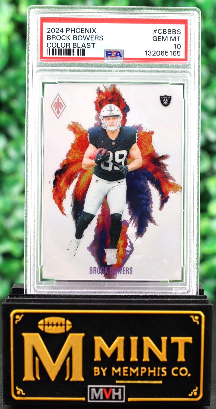 Brock Bowers 2024 Phoenix Color Blast #CB-BBS RC SSP CASE HIT Raiders PSA 10