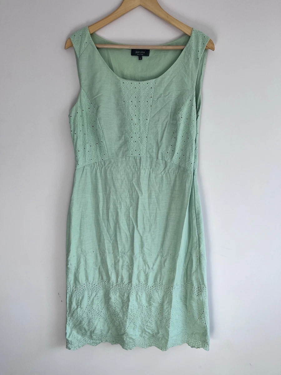 knee length dresses for ladies No.35 Maxi Length Linen Dress in Stirling Plaid