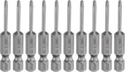 10Pcs #1 Phillips Screwdriver Bit PH1 1/4'' Hex Shank 2'' (50Mm) Long Magnetic S2 