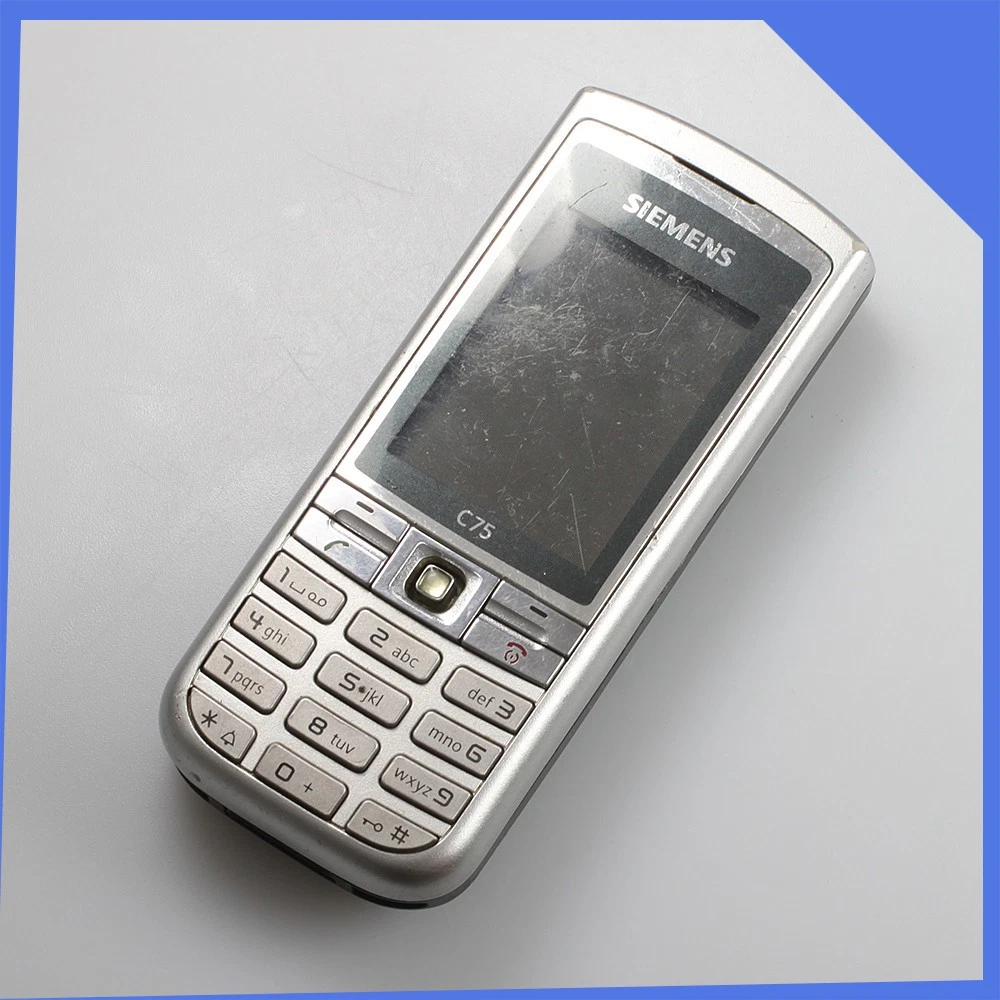 retro vintage classic Siemens Benq C75 Silver Bar Buttons Mobile Phone Working