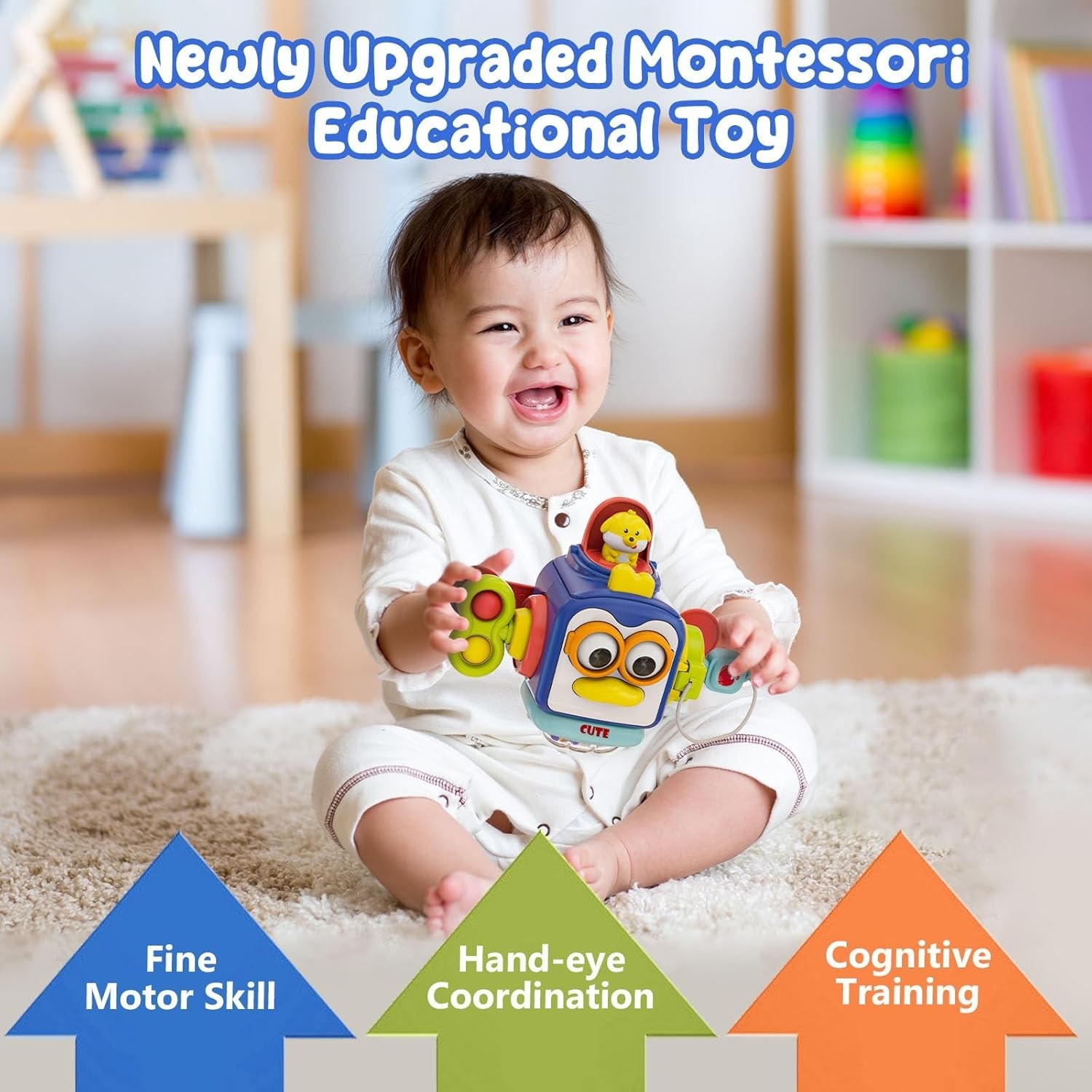 Montessori Toys for 1 Year Old, Sensory Toys for Toddlers 1-3, Travel Activities