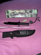 The Scout I Frost Cutlery Survival Knife Compass Sheath Matches Fish Line + New 