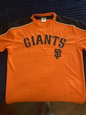 Orange San Francisco Giants Dynasty Jersey Shirt Size Large L - Sewn On