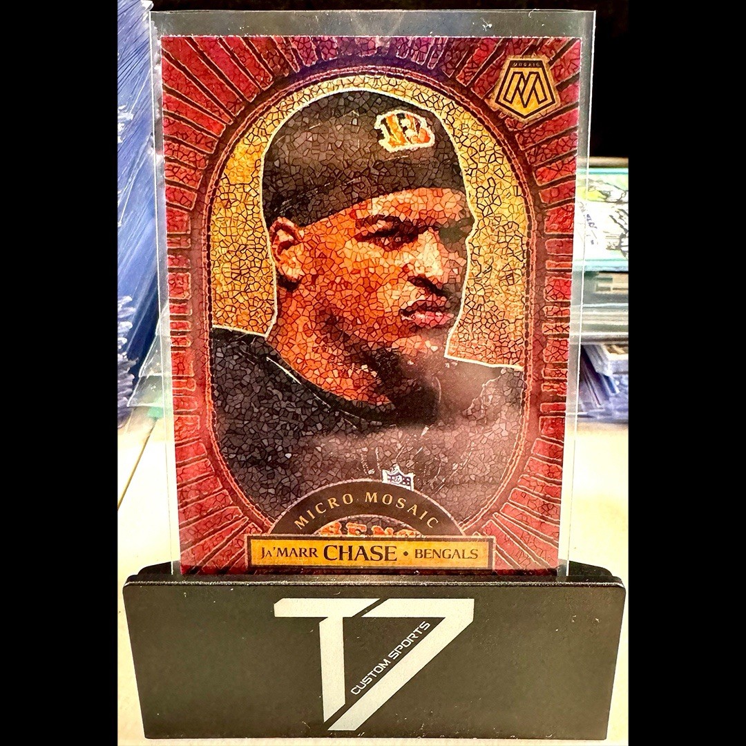 2025 Panini Mosaic Ja’Marr Chase Micro Mosaic Prizm No. 21