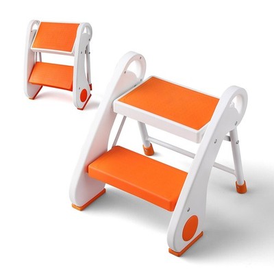 Step Stool - Foldable 2-Step Stool with Non-Slip Rubber Feet & Platform, Safe...
