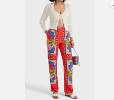 Farm Rio Surreal Scarf Pajama Trousers Pull-on Pants Size M