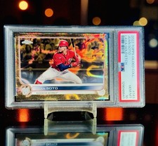 Juan Soto Lava Gold Etch Refractor Serial # /10 Shuffle PSA 10 2022 1st Gilded