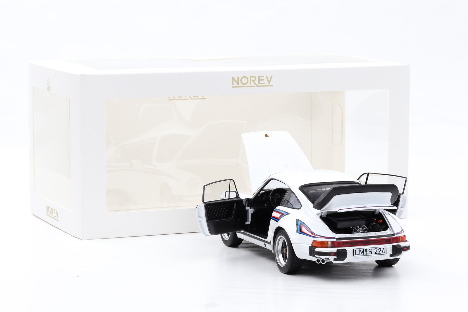 1:18 Norev Porsche 911 930 Turbo 3.3 White Martini Stripes 1980 187668