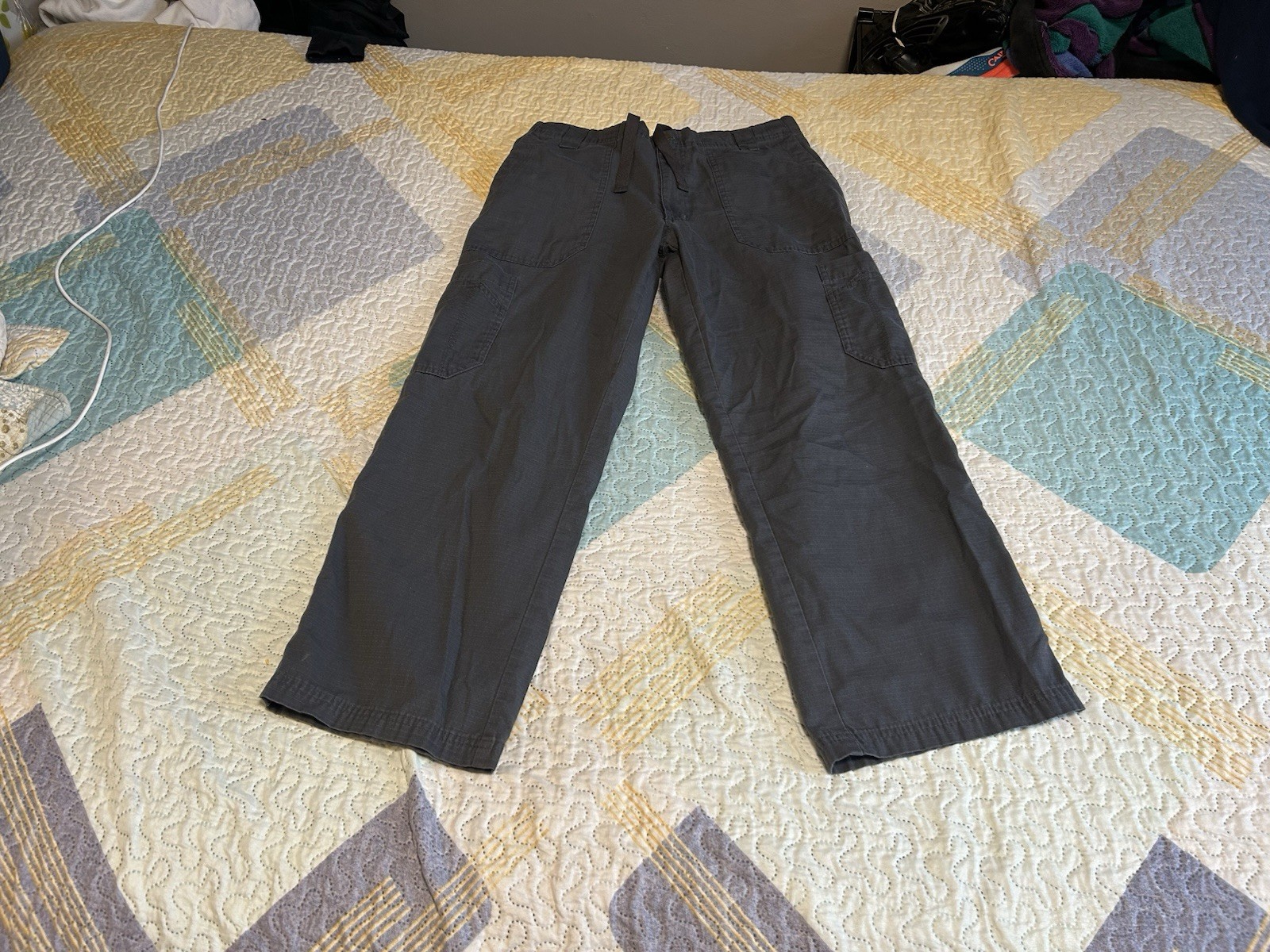 Carhartt Men's Ripstop Baggy Workwear Pants Gray C541085 Size Small Short 31x27