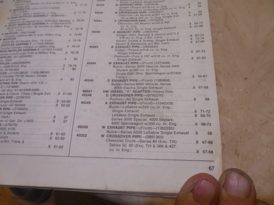 Новый из старых запасов Walker Y-Pipe 1968-72 Buick Lesabre полноразмерный с 350 см. приложения на фотографиях - Изображение 4 из 4