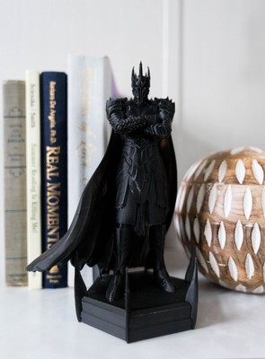 Sauron Statue - 8 Inches Tall - Black 3DPrinted Collectible