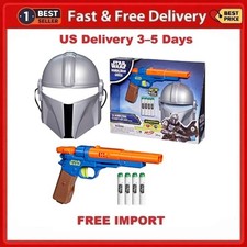 Star Wars The Mandalorian Mask Blaster Set, NERF GlowStrike Blaster Ages 6
