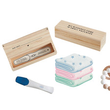 Lot of 2 Wooden Pregnancy Test Announcement Boxes Keepsake Baby Reveal Gift Box
