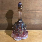 Fenton Plum Opalescent Carnival Glass - Temple Bell Lily of the Valley Design