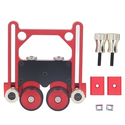 Double Wheel Sliding Feeding Guide Roller Feather Board Tool Table Saw Router