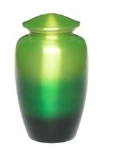 At Peace Memorials Classic Alloy Cremation Urn -Ombre Green - Adult 200 CI