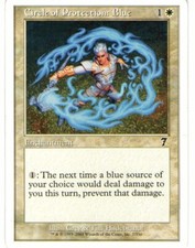 CIRCLE OF PROTECTION: BLUE - ENCHANTMENT (Magic the Gathering card, MTG) 
