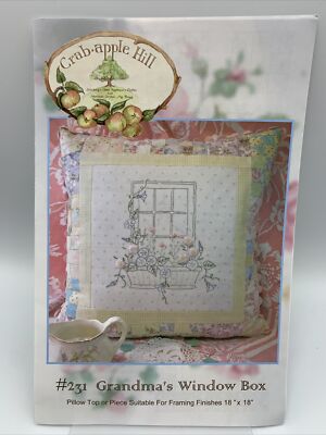 Crab-Apple Hill Studio GRANDMA'S WINDOW BOX 231 Stickmuster 18x18  2006