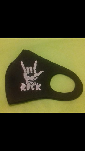 Rock music ACDC Black Adult washable reusable face mask Dust - Picture 2 of 3