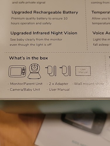 Kidsneed Video Baby Monitor Used Complete With All. - Picture 18 of 18