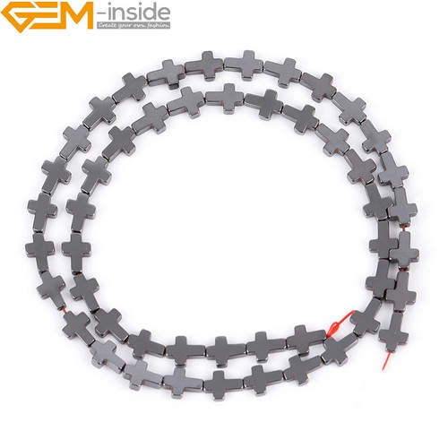 Cuentas de hematita negras naturales fabricación de joyas poder energía chakra 15" moneda cruz - Imagen 282 de 360