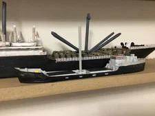 N Scale Waterline Coastal Freighter cargo ship 130 feet 3d print Unpainted. Boat