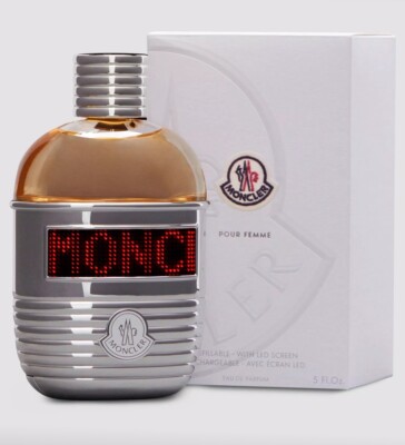 Moncler  Pour Femme  Eau De Parfum Spray 5.0 Oz (Refillable - With LED Screen!)