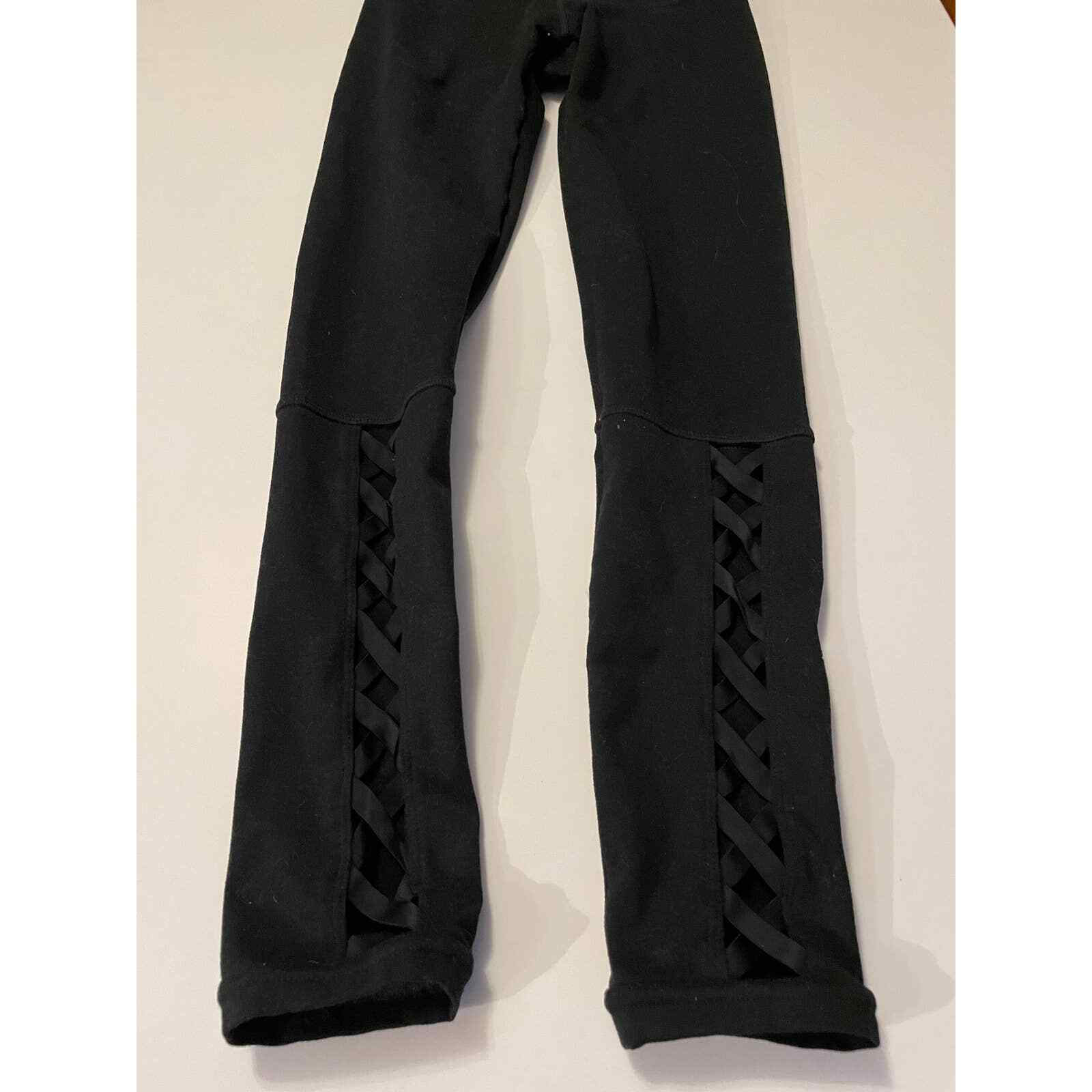 Fabletics Solid Black Stretchy Hot Yoga Pants Leg… - image 2