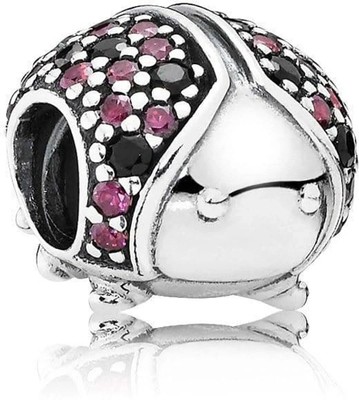 Neu Original Authentisch Pandora Funkelnder Rot & Schwarz Marienkäfer Charm 791484CFR
