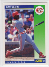 Eric Davis 1992 Score Baseball Base Common #44 Cincinnati Reds