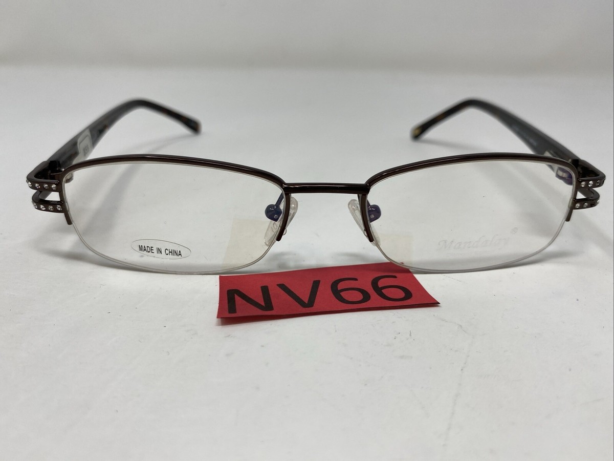 Mandalay MDE901 BROWN 51-18-140 Metal Half Rim Eyeglasses